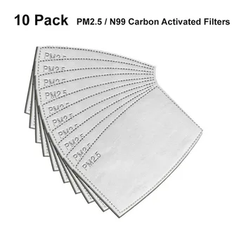 

10Pcs PM2.5 Activated Carbon Filter Replaceable Anti Haze Filter Paper for Mask Car Accessories first aid survival supplies