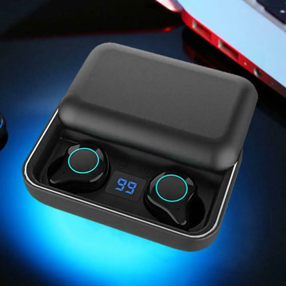 R6 TWS Wireless Earphones Bluetooth 5.0 Earbuds Mini Headset LED Display 6D Stereo Sound Smart Touch Earphone
