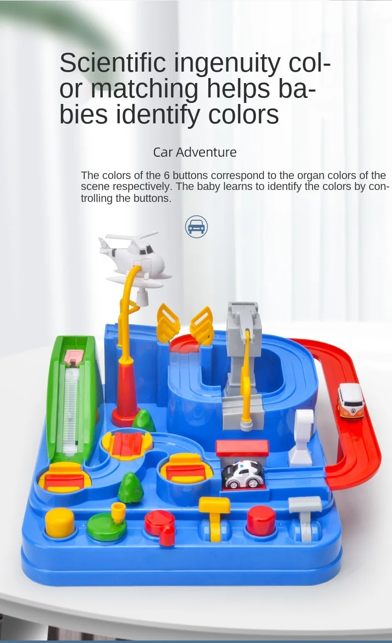 New Racing Rail Car Model Racing Educational Toys Children Track Car Adventure Game Brain Game Christmas Interactive Train Toy