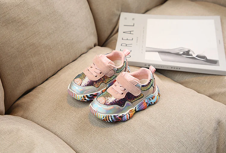 Осенние детские кроссовки для девочек; модная повседневная детская обувь для девочек; спортивная детская обувь для бега; Chaussure Enfant