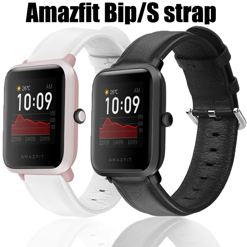 Genuine Leather Strap for huami amazfit bip lite S band smart watch band  Bracelet for amazfit gtr 42mm Band quick fit belt - AliExpress Consumer  Electronics