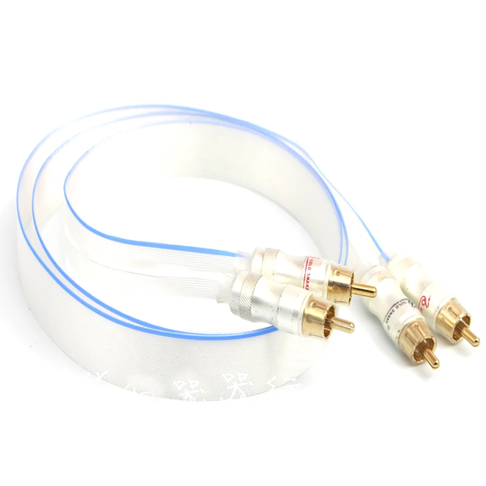 Кабель для подключения Hifi Nordost серебристый 2RCA штекер синий Wgite Heven king кабель RCA с