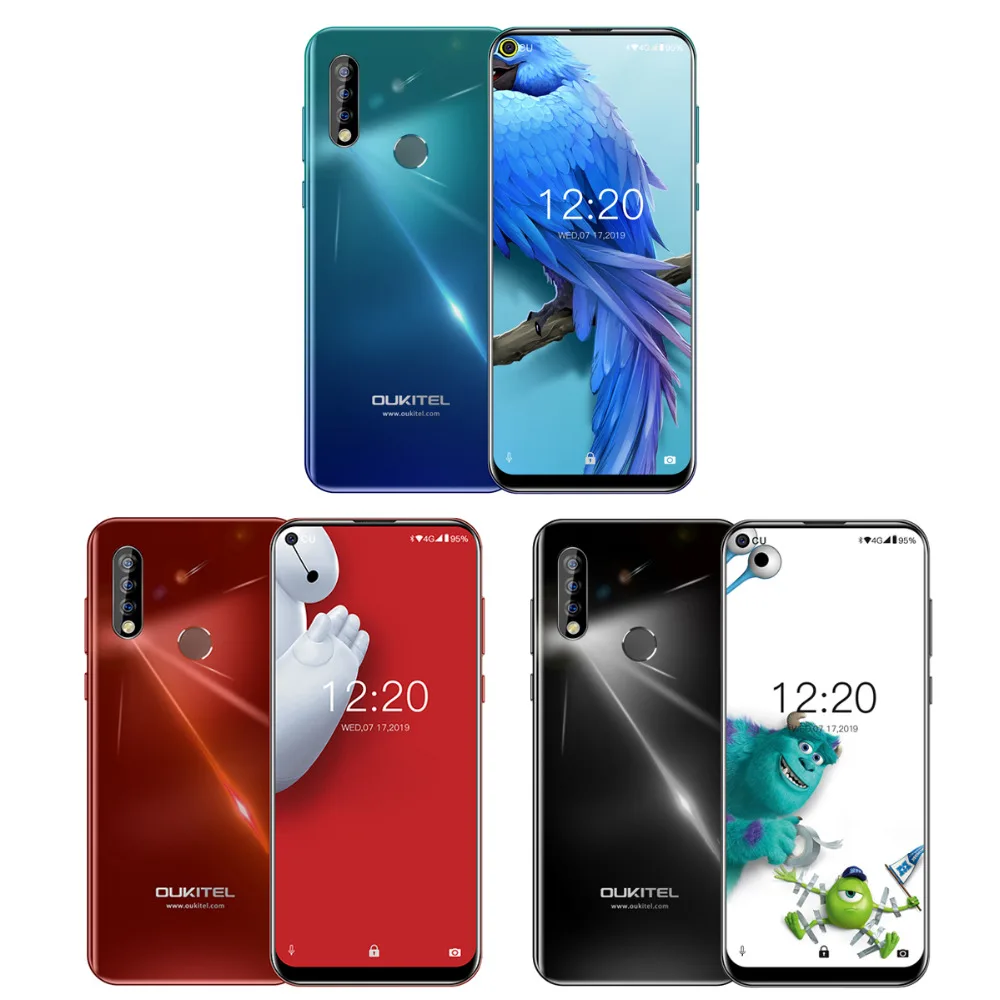 Смартфон OUKITEL C17 Pro 4 Гб+ 64 Гб, 6,35 дюймов, тройная камера, андроид 9.0, 8 ядер, 3900 мАч, двойной 4 Гб LTE телефон, распознавание лица, отпечаток пальца, мобильный телефон