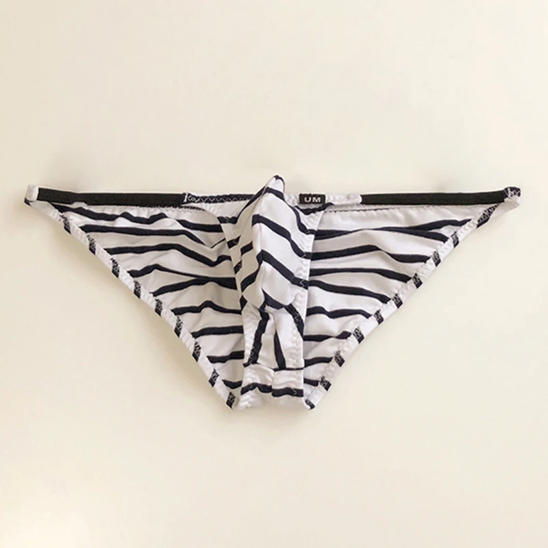 

Men's Striped Briefs Sexy Low Waist Fashion Breathable Stretch Panties male underwear underpants Intimates