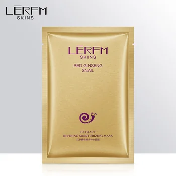 

LERFM Red ginseng snail essence moisturizing and nourishing facial mask natural silk mask brightening skin tone Mask sheet