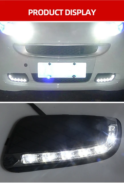 Luci Diurne DRL LED Per Smart Fortwo 2008-2011 - Indicatore Direzione Sequenziale Giallo, Impermeabili IP67 - Foto 2