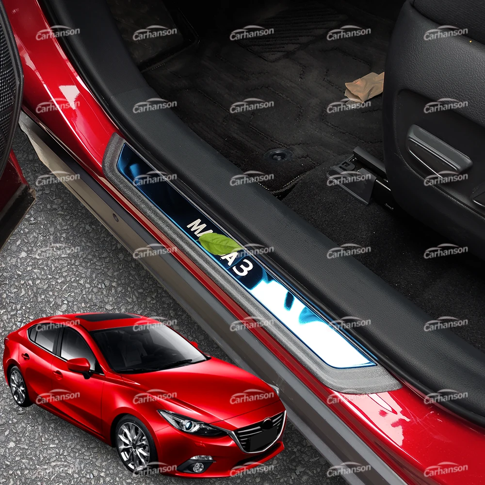 Для Mazda 3 2020 2021 накладка на дверь автомобиля педаль подоконника автомобильные