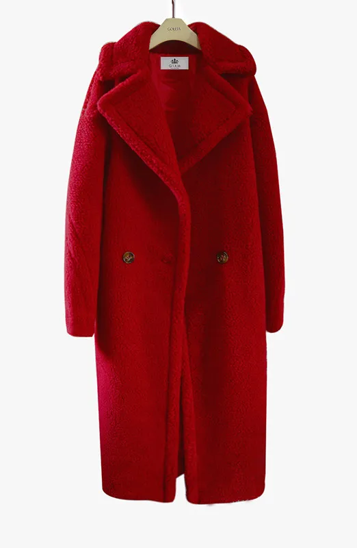 Прямая поставка, меховое пальто с плюшевым мишкой, флисовые куртки, пальто,, Осень-зима, женская верхняя одежда, Женская куртка, плотное теплое длинное пальто - Цвет: picture color