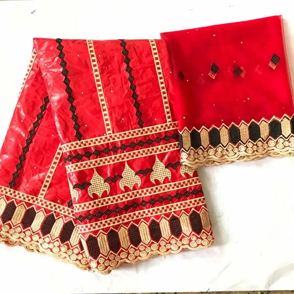 Базен riche ткань красное африканское кружево бисером кружевная ткань tissu dentelle bazin brodе jacquar парча ткань 7 ярдов/лот