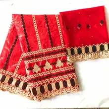 Базен riche ткань красное африканское кружево бисером кружевная ткань tissu dentelle bazin brodе jacquar парча ткань 7 ярдов/лот