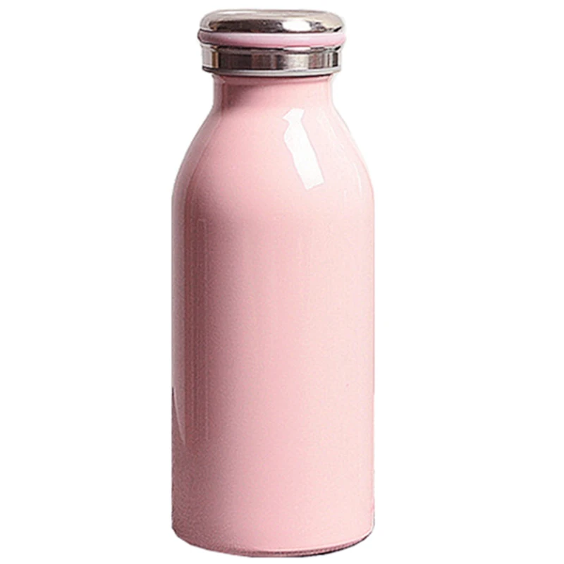 Pink ABSS-молочные термосы 304 из нержавеющей стали, чашка, бутылка для воды, Спортивная кружка для путешествий - Цвет: Pink
