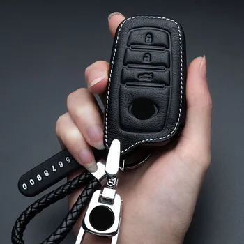 

Leather Car Key Cover Case For Toyota Land Cruiser Prado Camry Prius Crown CHR Highlander Auris Corolla Avensis Verso Yari Note