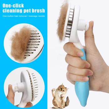 

Self Cleaning Slicker Brush for Dogs and Cat Pet Groom Hair Brush with Pin Pet Groom Comb PI669