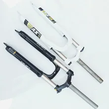 Горный велосипед полу-Алюминий плеча Управление замок передняя вилка Регулируемые мягкие и Жесткий Передняя Вилка передней амортизационная вилка, замок спереди S