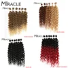 Synthetic Hair Extensions Afro Kinky Curly Hair Bundles Ombre Blonde 24-28inch 6 Pcs Heat Resistant  Curly Hair For Black Women ► Photo 3/6