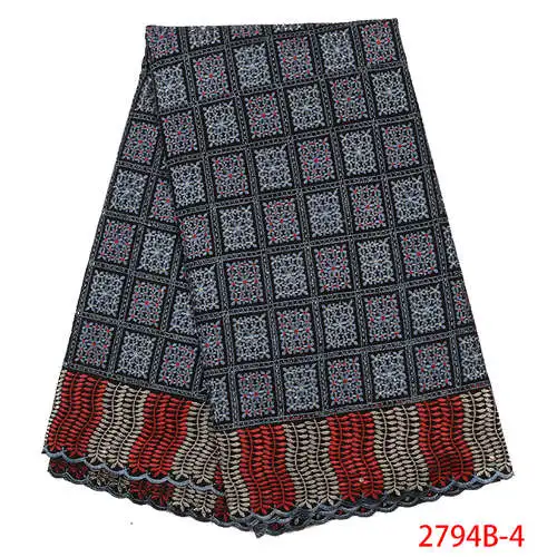 Нигерийские кружевные ткани высокого качества швейцарская кружевная африканская вуаль вышитые хлопчатобумажные ткани кружева для женщин KS2793B-3 - Цвет: Picture 4