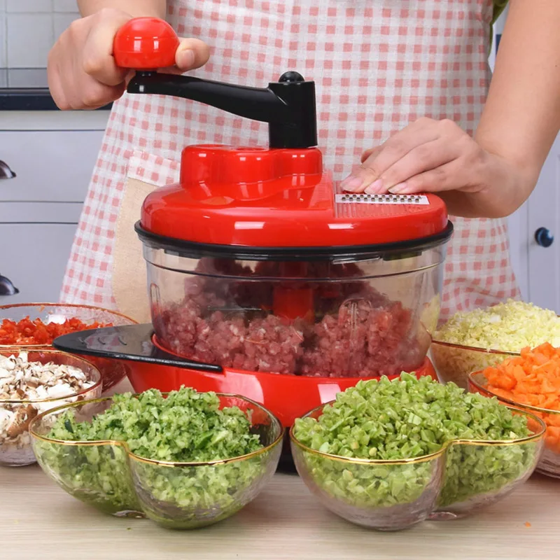 Highcapacity Multifunction Kitchen Manual Food Processor