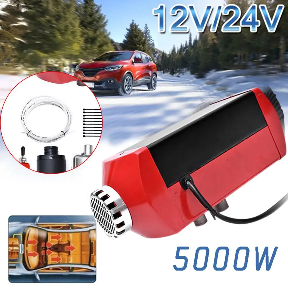 blue--net 12V//24V 5KW Car Parking Heater Diesel Air Heater LCD Monitor Thermostat Air Parking Heater with Remote Controller for Car//Truck//Bus//Van//Motor-Home