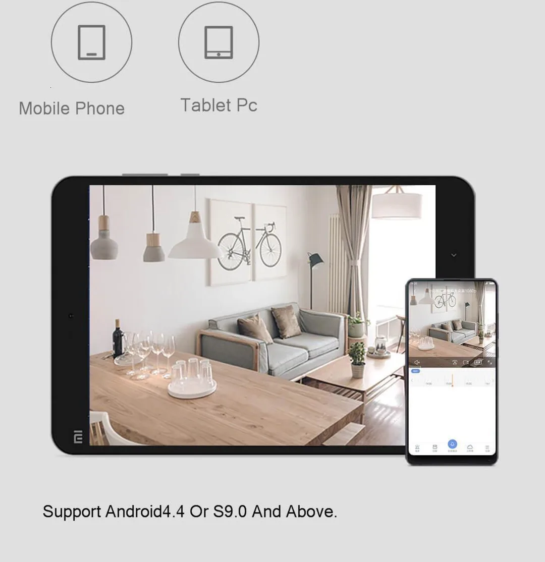 Оригинальная смарт-камера Xiaomi Mijia xiaobay, 1080p HD, забота о себе, чётко+ внешний вид, гибкий, легкий, поворачивается на 360 °, работает в Mijia