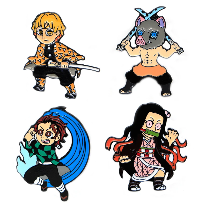 Эмалированные булавки Demon Slayer значок на лацкане/шляпе джинсовая куртка броши с