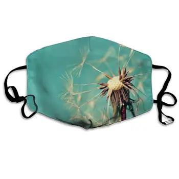 

Mouth Mask for Daily Dress Up, Flower Dandelion Anti-dust Mouth-Muffle, Washable Reusable Holiday Half Face Masks for Mens and