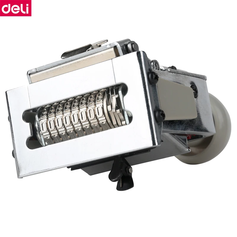 Deli Máquina de Numeração Automática Heavy Duty 315 Bits Roda Página de Data Carimbo de Negócios para o Banco do Escritório Financeiro 75067515 - Imagem 4