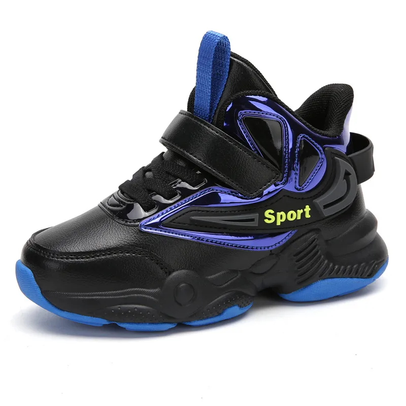 Sapatos de Basquete de Couro do Menino Sapatos de Basquete Tênis para Crianças Virgem à Prova Ulknn Crianças Leve Grande Couro Dwaterproof Água 30 do menino sapatos de basquete leve tênis