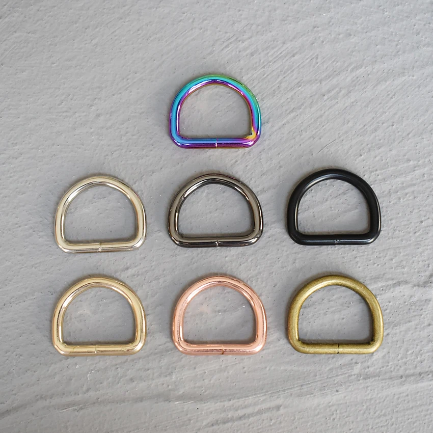 25mm 1개 금속 슬라이더 조절 가능 버클 D링 O링 스냅 훅 핸드백 스트랩 7가지 색상 DIY 액세서리