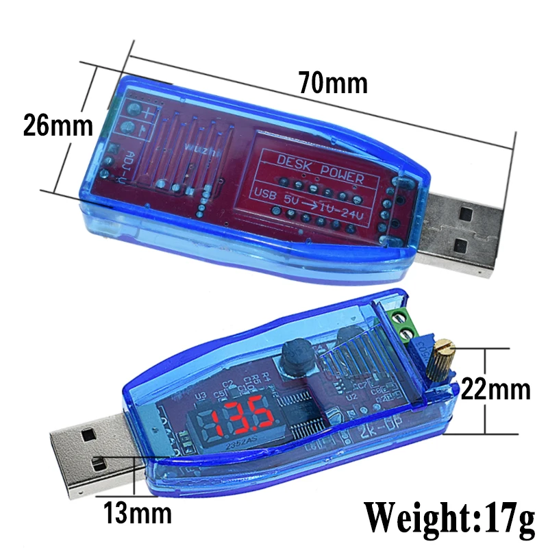 DC-DC 5 В к DC 1-24 в светодиодный регулируемый потенциометр USB Шаг вверх/вниз понижающий повышающий преобразователь питание регулятор напряжения Модуль