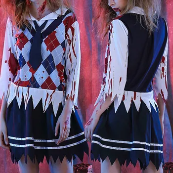 

Women Fashion Halloween School Uniform Cosplay Costume Suit Drop shipping Independent station Cute sexy festival Sleeveles