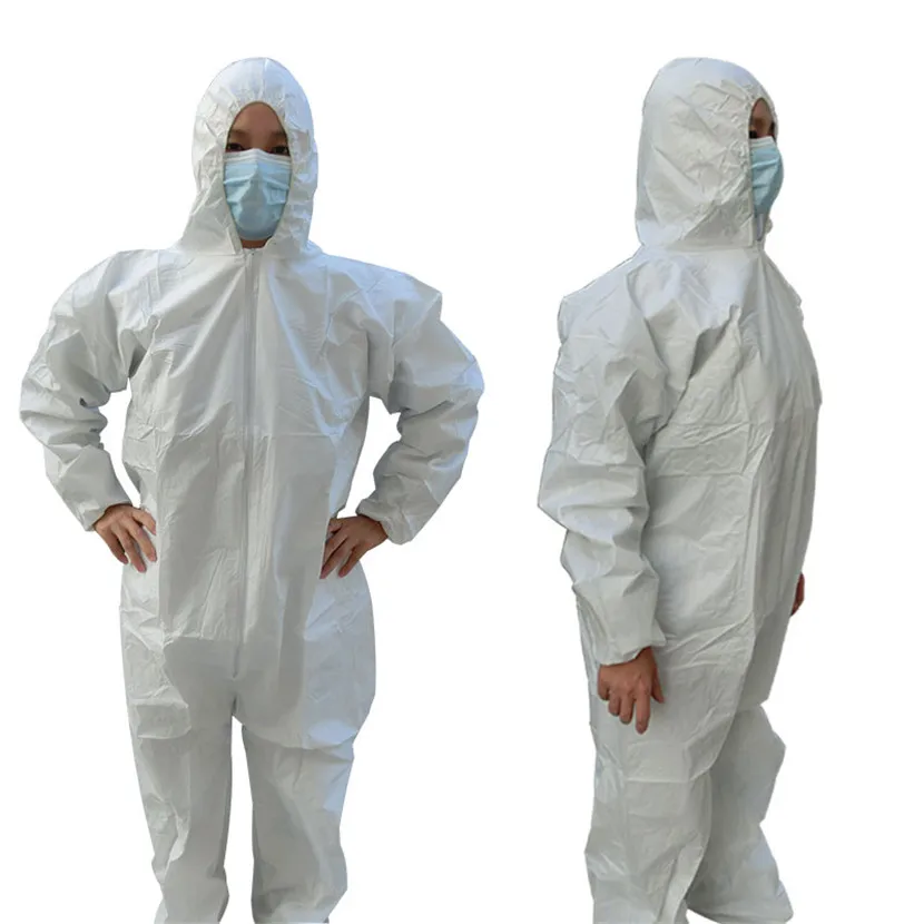Disposable Protection Gown Dust Spray Suit Siamese Non-woven Dust-proof Anti Splash Clothing Safely Clothes | Безопасность и