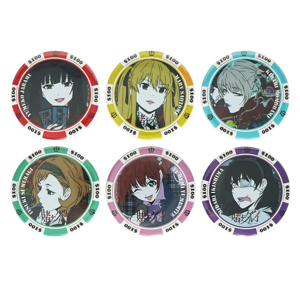 Kakegurui значок аниме Yumeko Jabami Sayaka Kirari Runa Midari Mary Meari Kaede Itsuki Yumemi металлический брошь
