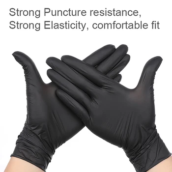 

100pcs Nitrile Gloves Food Grade Waterproof Allergy Work/Kitchen Nitrile Gloves Disposable Work Safety Gloves