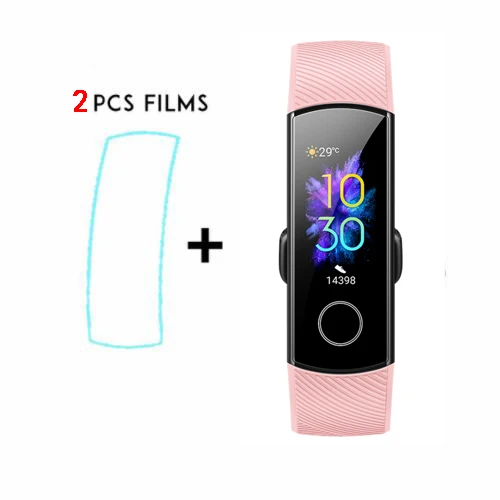 Смарт-браслет huawei Honor Band 5 с кислородом в крови Amoled и сенсорным экраном - Цвет: pink add film