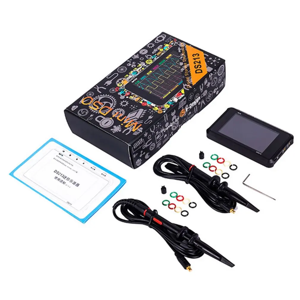 4 канальный 100 мс/с MINI Nano DSO213 DS213 Профессиональный Портативный цифровой осциллограф DSO 213 DS 213 с X1& X10 Freeshi