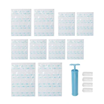 

11Pcs/set Thickened Vacuum Storage Bag For Cloth Compressed Bag with Hand Pump Reusable Blanket Clothes Quilt Organizer
