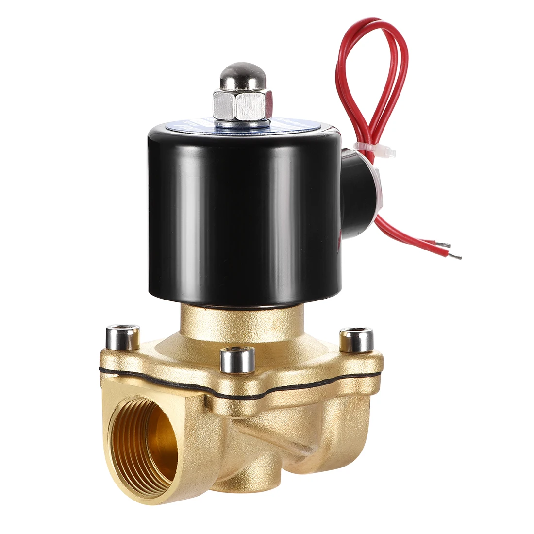 Uxcell 3/" PT AC220V латунь нормально закрытый Электрический электромагнитный клапан