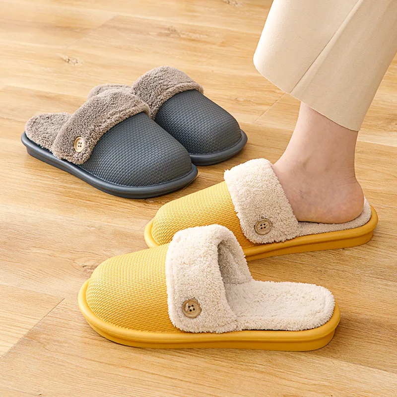 Pantoufles D'hiver En Peluche Antidérapantes - Chaudes Et Douces Pour Homme Et Femme | Chaussons Confortables Pour La Maison