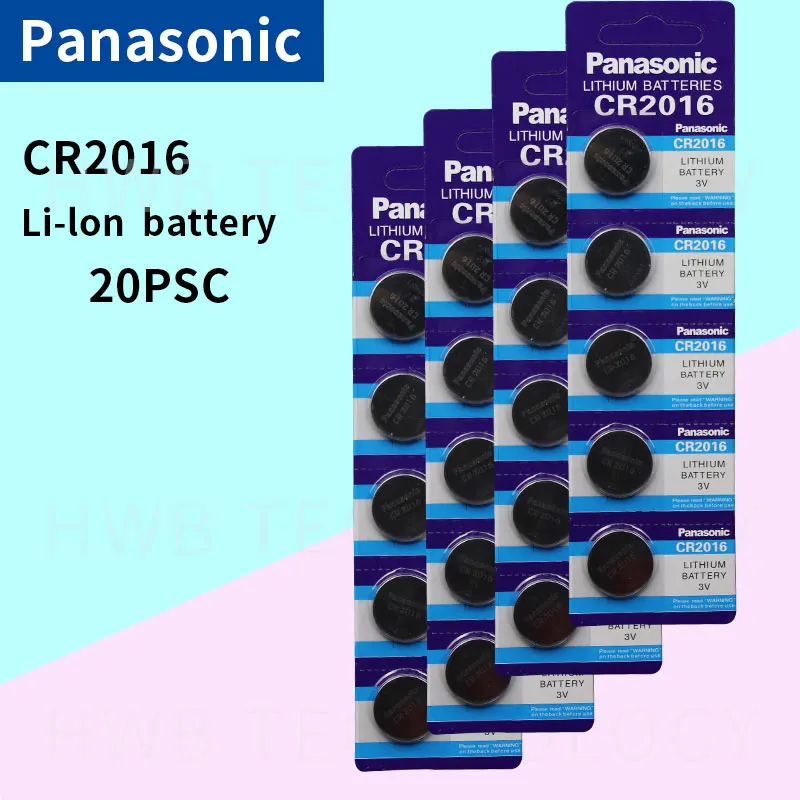 20 шт. бренд для PANASONIC cr2016 BR2016 DL2016 LM2016 KCR2016 ECR2016 3 в кнопки сотового монеты литиевые батареи для часов