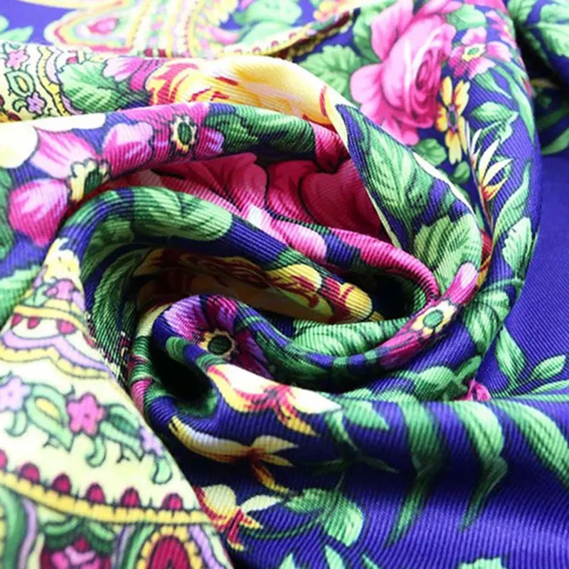 Роскошный бренд печати негабаритных квадратных одеял Scraves русский женский шарф с кисточками Ретро стиль носовой платок Осенняя шаль