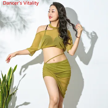 

New Belly Dance Costume Comfortable Water Garn Exercise Suit Women Dance Competition Clothes 3 colors