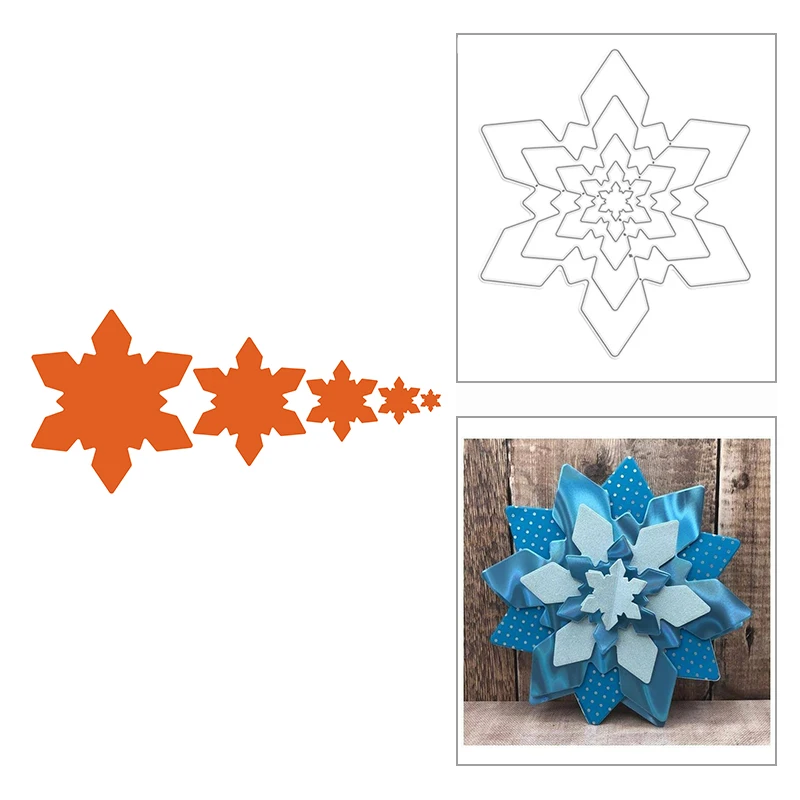 

2021 New Nesting Snowflake Frame Metal Cutting Dies for DIY Scrapbooking Decor and Card Making Paper Craft Embossing No Stamps