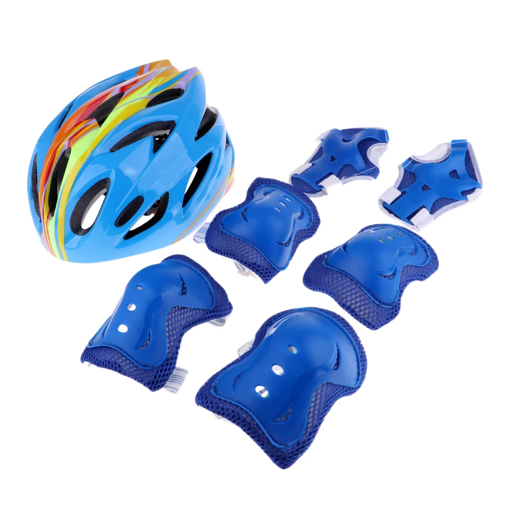 Kids Child Roller Skating Knee Elbow Wrist Pad Protective Gear Sets