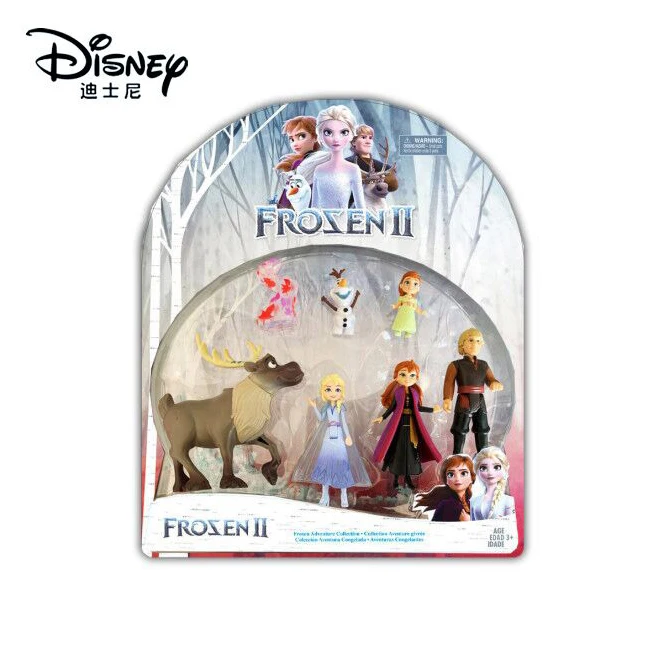 02-6pieces OPP bag 6 шт./компл. натуральная «Холодное сердце» 2 disney Эльзы и принцессы Анны из мультфильма «Холодное сердце кукла Олаф Кристоф торт украшения для девочек Рисунок Игрушки на день рождения, подарок на год - Цвет: 02-6pieces OPP bag