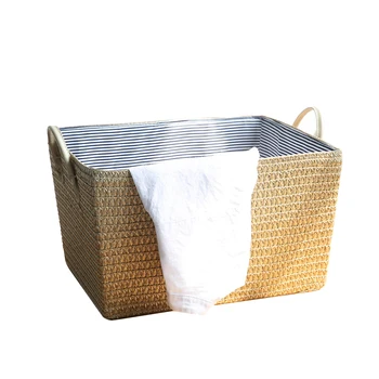 

Simple Laundry Basket Arrangement Basket Large Closet Clothing Storage Box Children's Toy Snack Finish Storage Box (Beige)