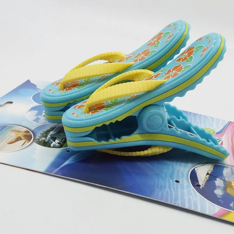 Plastic Beach Towel Clip Quilt Clothes Clamps Cartoon Strong Clips Windproof Clip Ties Hanger Hangers For Things