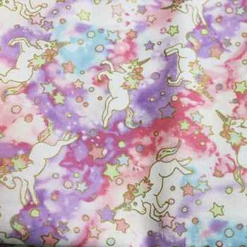 

100cm*110cm Gold Embossed Diy Scarf Fabrics Cartoon Cotton Handmade Sewing Material