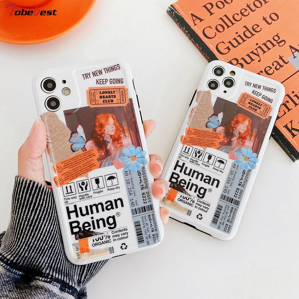 Tobebest чехлы для телефонов iphone 11 pro max X XS XR 7 8 Plus SE 2020 Ins с изображением оранжевой