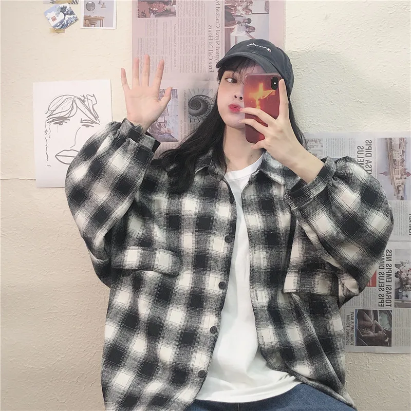 Фотосессия фабричная цена Управление 5 Осенняя стиль Harajuku-Стиль Повседневное записная книжка С ПЕРЕПЛЕТОМ с Fit, шерстяная одежда, рубашка с длинными рукавами Винтаж шерстяные J
