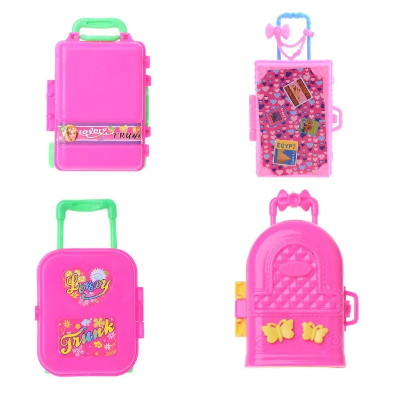 Fashion Travel Suitcase Accessories Kids Luggage for barbie 54DF